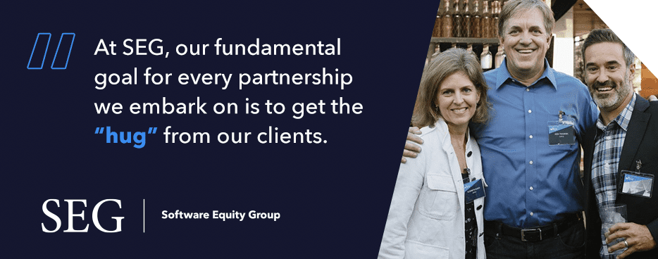 Software Equity Group Managing Partner and former clients next to quote about SEG