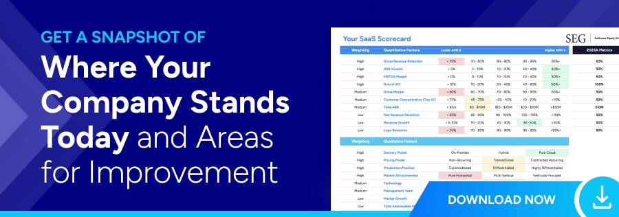 Interactive SEG SaaS Scorecard tool for founders