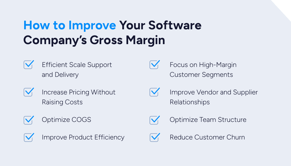 tips to improve gross margin for software company 